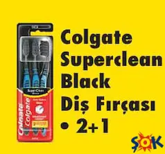 COLGATE SUPERCLEAN BLACK DİŞ FIRÇASI 2+1